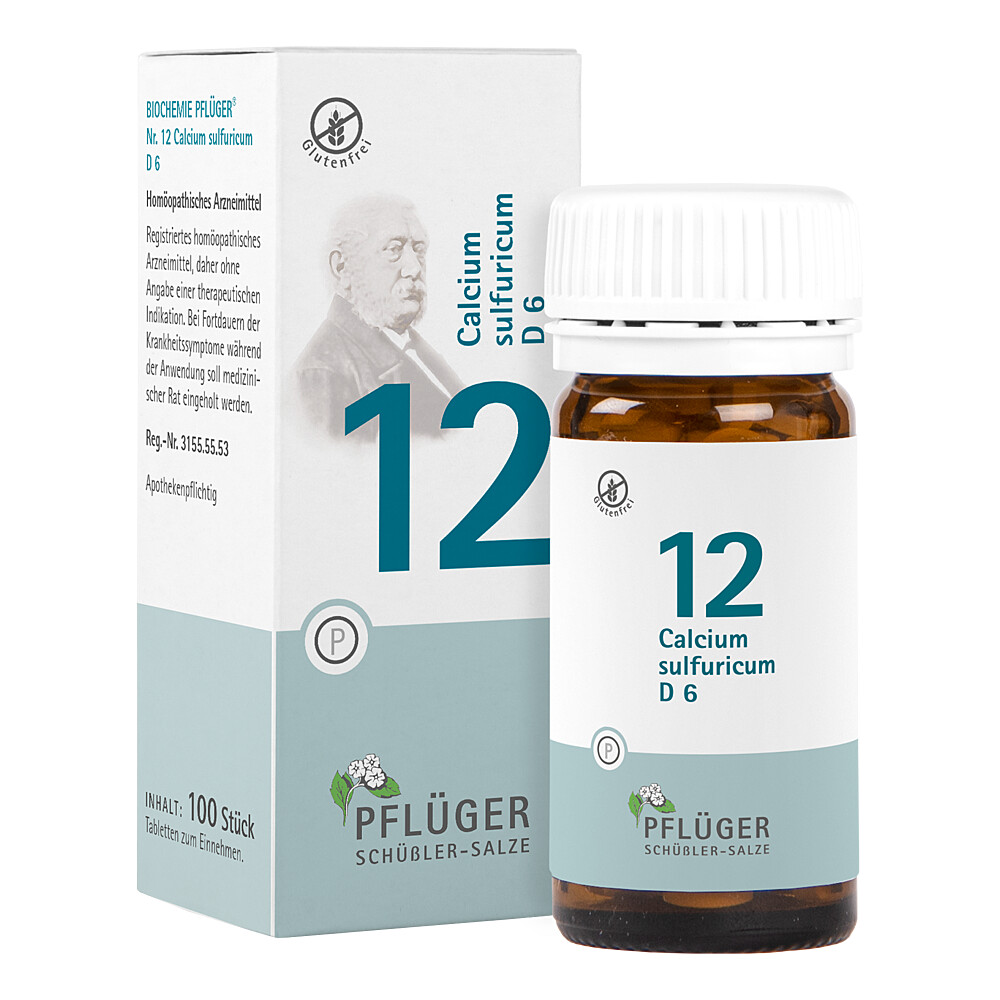 BIOCHEMIE Pflüger 12 Calcium sulfuricum D 6 Tabl. Abbildung für BIOCHEMIE Pflüger 12 Calcium sulfuricum D 6 Tabl.