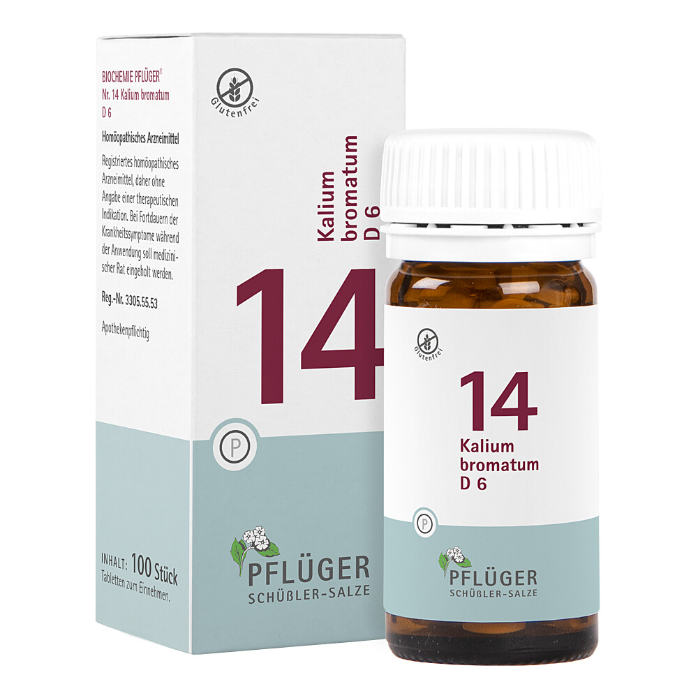 BIOCHEMIE Pflüger 14 Kalium bromatum D 6 Tabletten Abbildung für BIOCHEMIE Pflüger 14 Kalium bromatum D 6 Tabletten