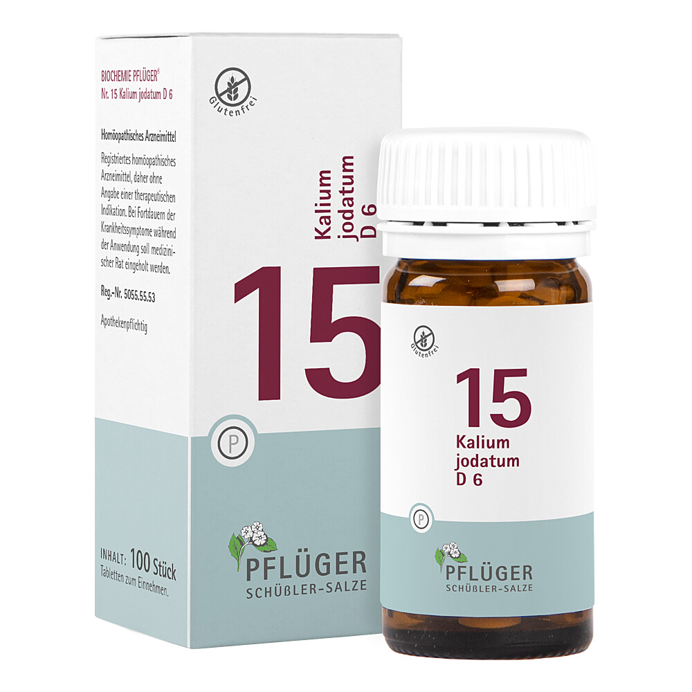 BIOCHEMIE Pflüger 15 Kalium jodatum D 6 Tabletten Abbildung für BIOCHEMIE Pflüger 15 Kalium jodatum D 6 Tabletten