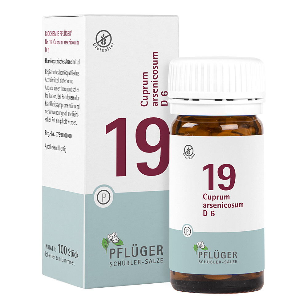 BIOCHEMIE Pflüger 19 Cuprum arsenicosum D 6 Tabl. Abbildung für BIOCHEMIE Pflüger 19 Cuprum arsenicosum D 6 Tabl.