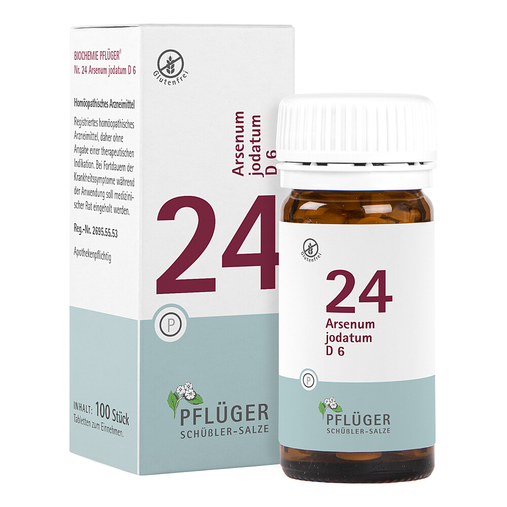 BIOCHEMIE Pflüger 24 Arsenum jodatum D 6 Tabletten Abbildung für BIOCHEMIE Pflüger 24 Arsenum jodatum D 6 Tabletten