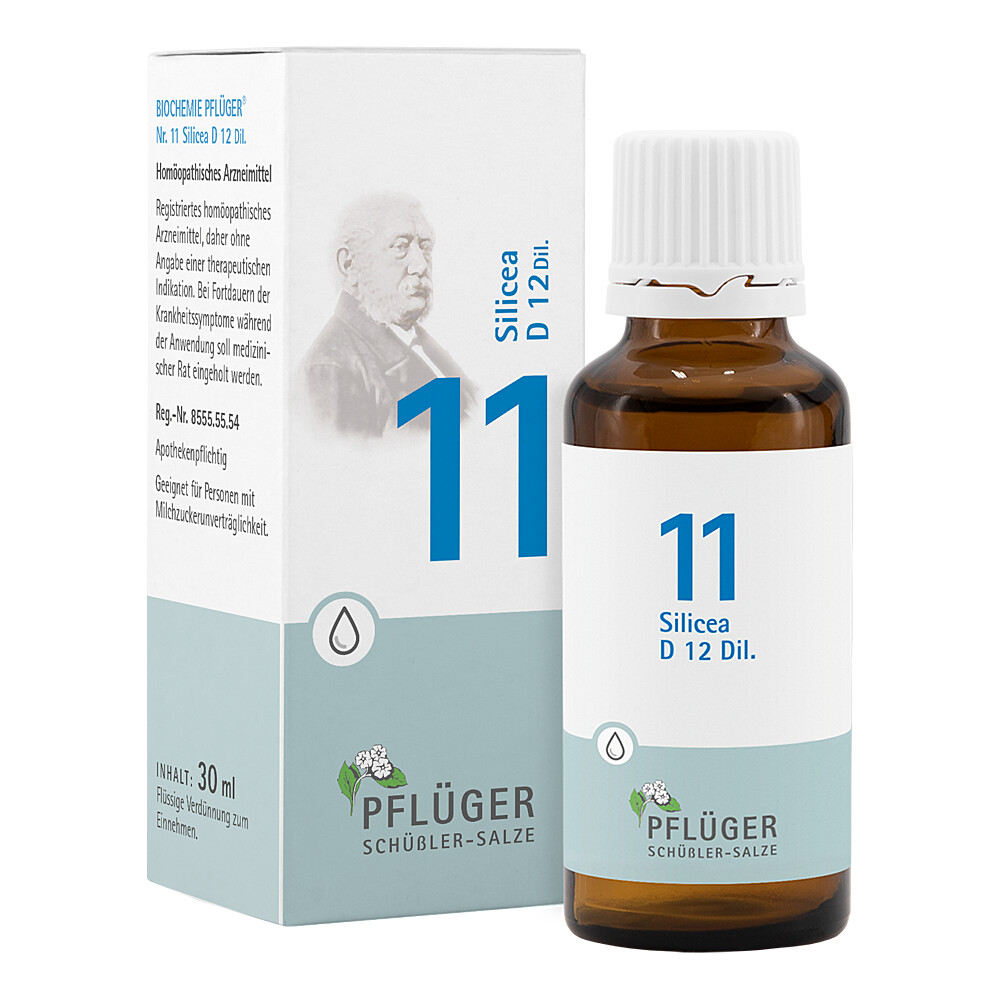 BIOCHEMIE Pflüger 11 Silicea D 12 Tropfen Abbildung für BIOCHEMIE Pflüger 11 Silicea D 12 Tropfen
