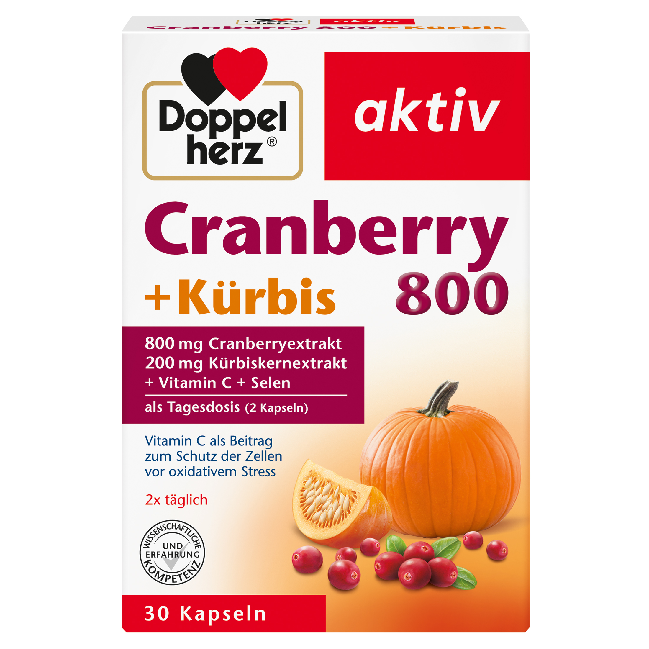 DOPPELHERZ Cranberry+Kürbis Kapseln Abbildung für DOPPELHERZ Cranberry+Kürbis Kapseln
