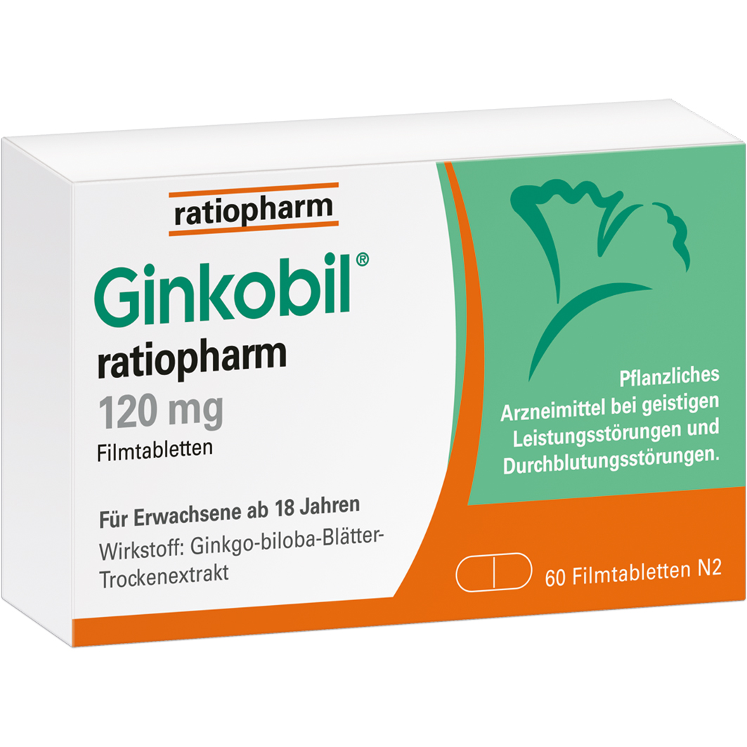 GINKOBIL-ratiopharm 120 mg Filmtabletten Abbildung für GINKOBIL-ratiopharm 120 mg Filmtabletten