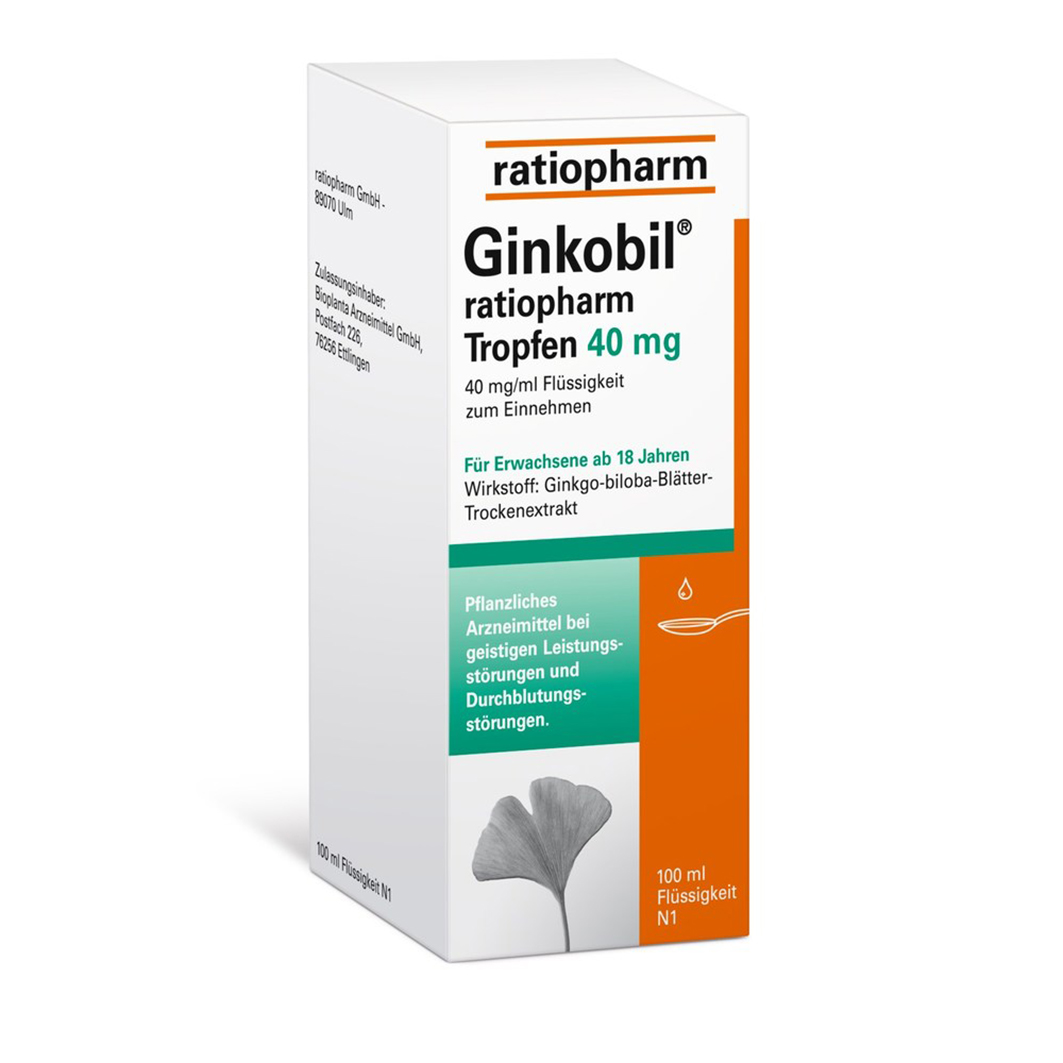 GINKOBIL-ratiopharm Tropfen 40 mg Abbildung für GINKOBIL-ratiopharm Tropfen 40 mg