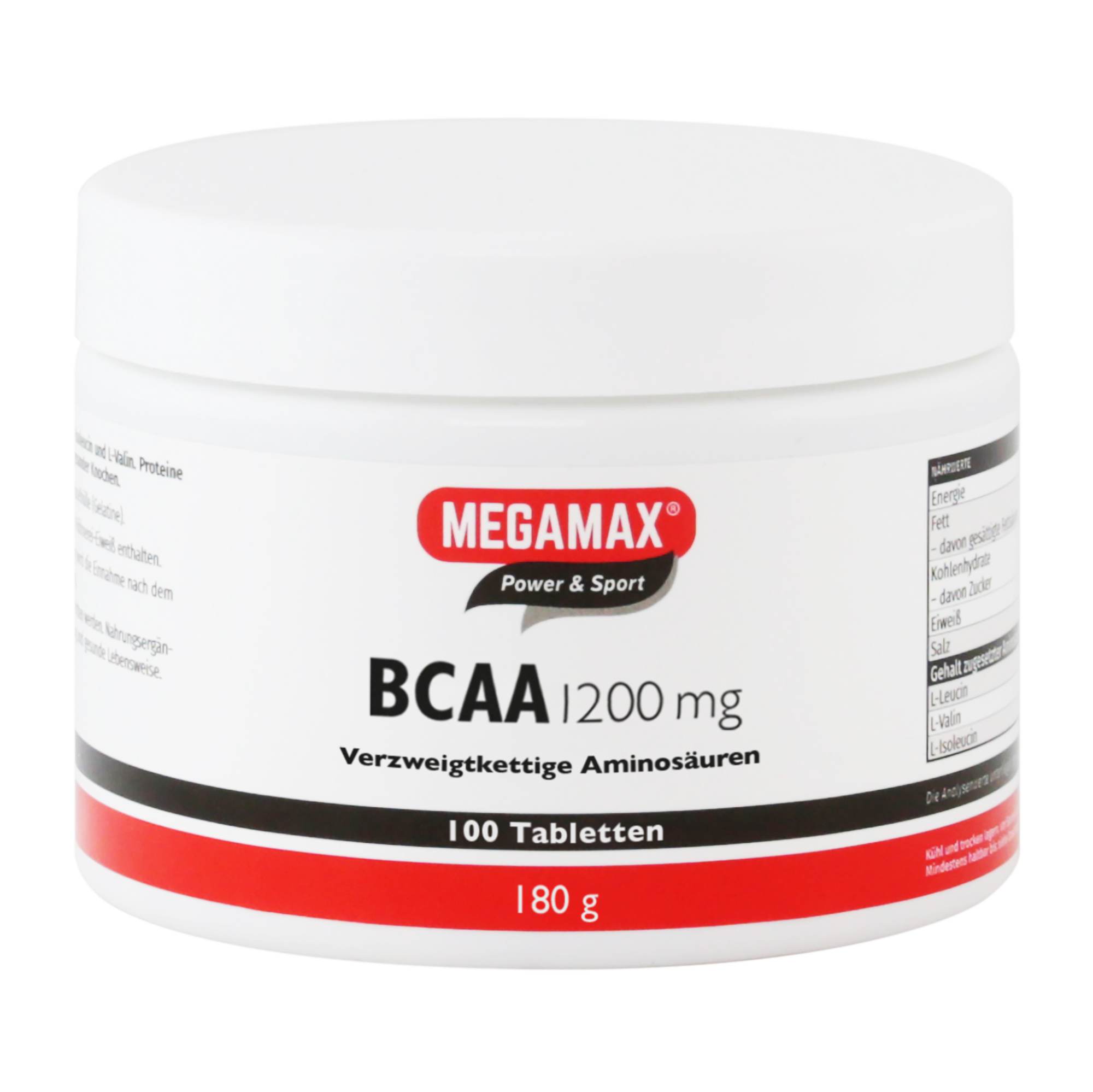 BCAA 1.200 mg Megamax Tabletten Abbildung für BCAA 1.200 mg Megamax Tabletten