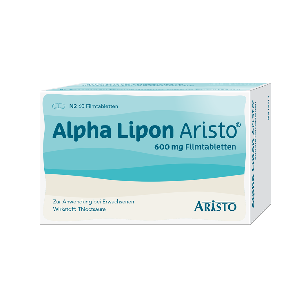 ALPHA LIPON Aristo 600 mg Filmtabletten Abbildung für ALPHA LIPON Aristo 600 mg Filmtabletten
