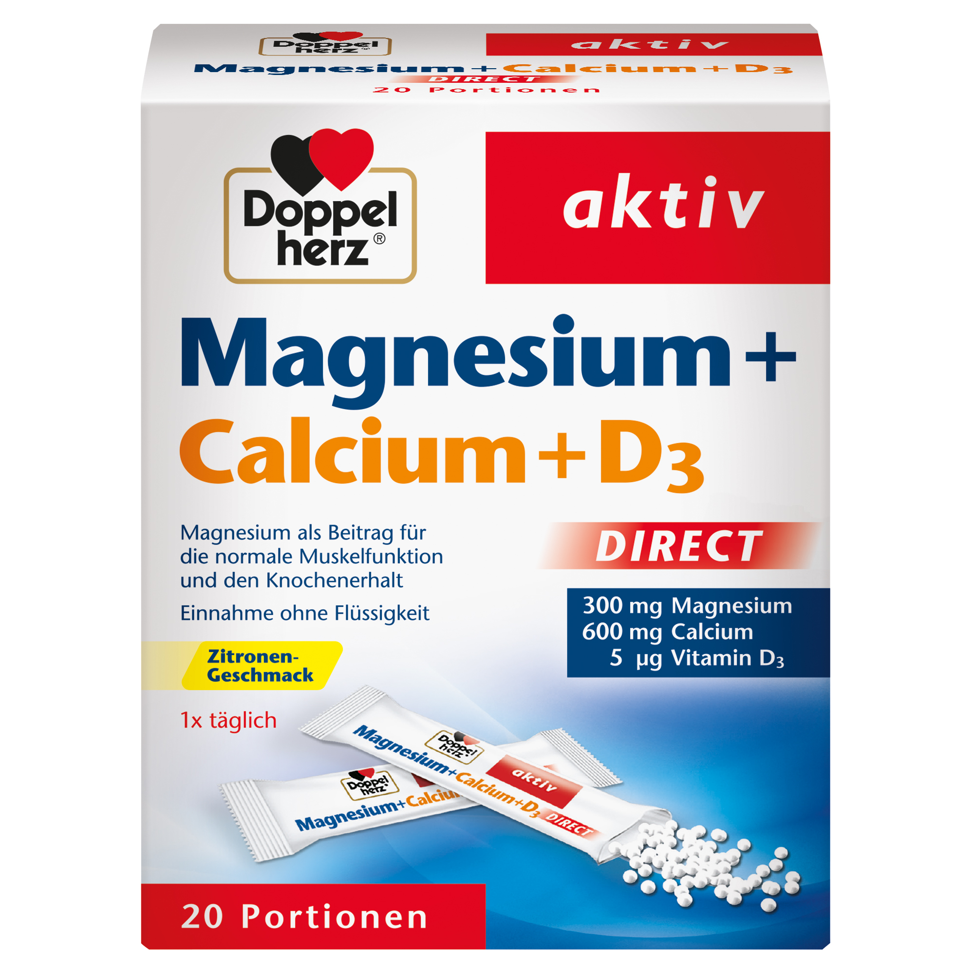 DOPPELHERZ Magnesium+Calcium+D3 DIRECT Pellets Abbildung für DOPPELHERZ Magnesium+Calcium+D3 DIRECT Pellets