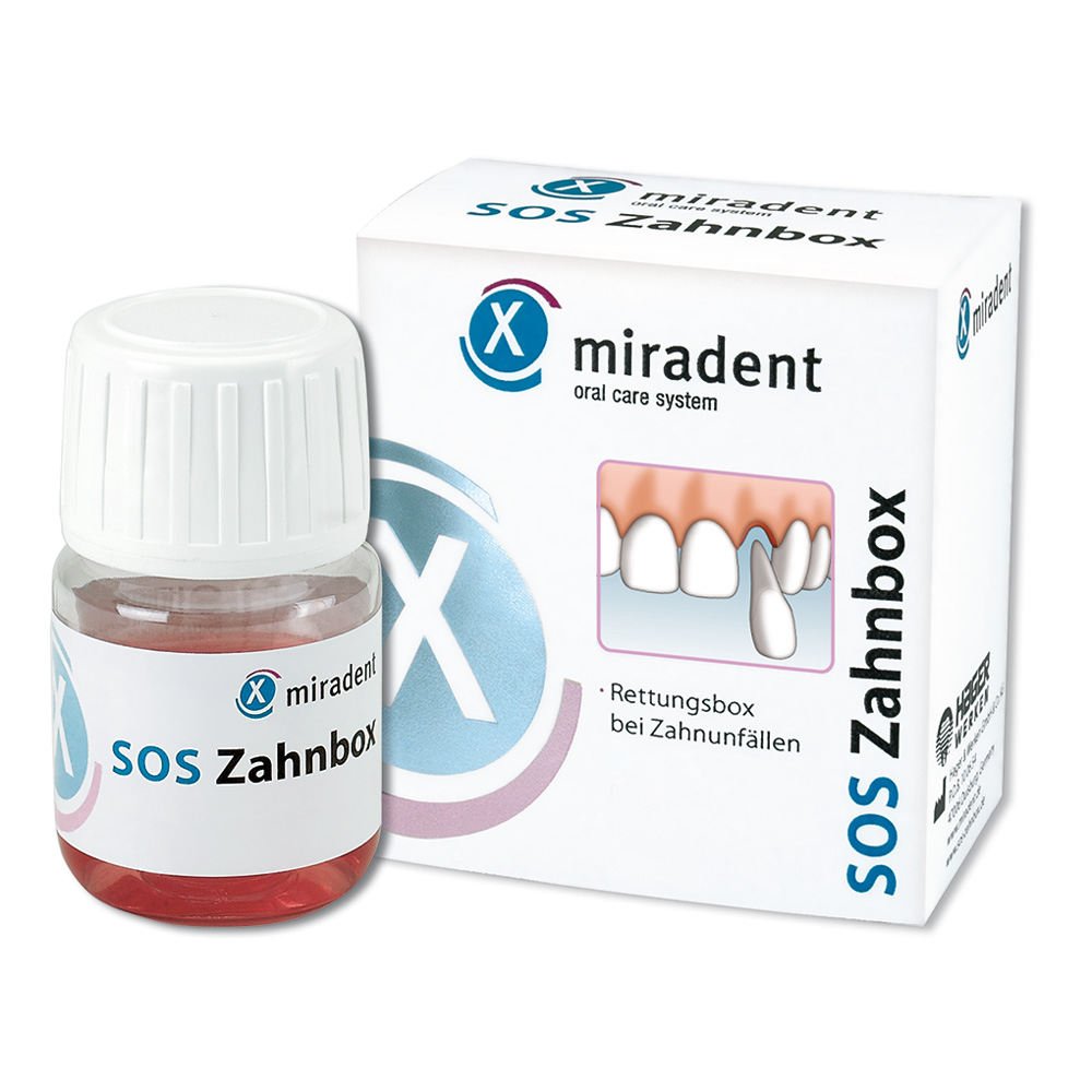 MIRADENT Zahnrettungsbox SOS Zahnbox Abbildung für MIRADENT Zahnrettungsbox SOS Zahnbox