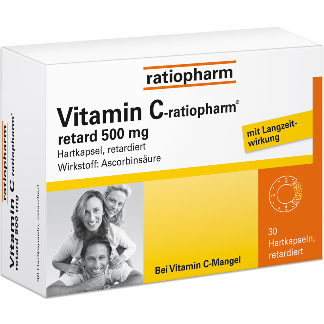 VITAMIN C-RATIOPHARM retard 500 mg Kapseln Abbildung für VITAMIN C-RATIOPHARM retard 500 mg Kapseln
