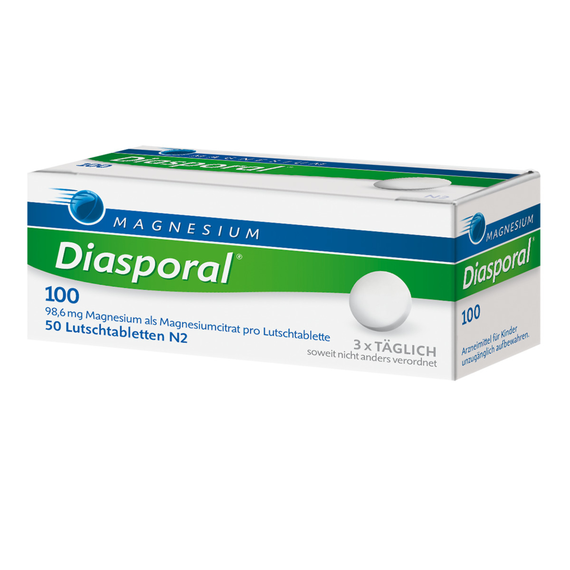MAGNESIUM DIASPORAL 100 Lutschtabletten Abbildung für MAGNESIUM DIASPORAL 100 Lutschtabletten