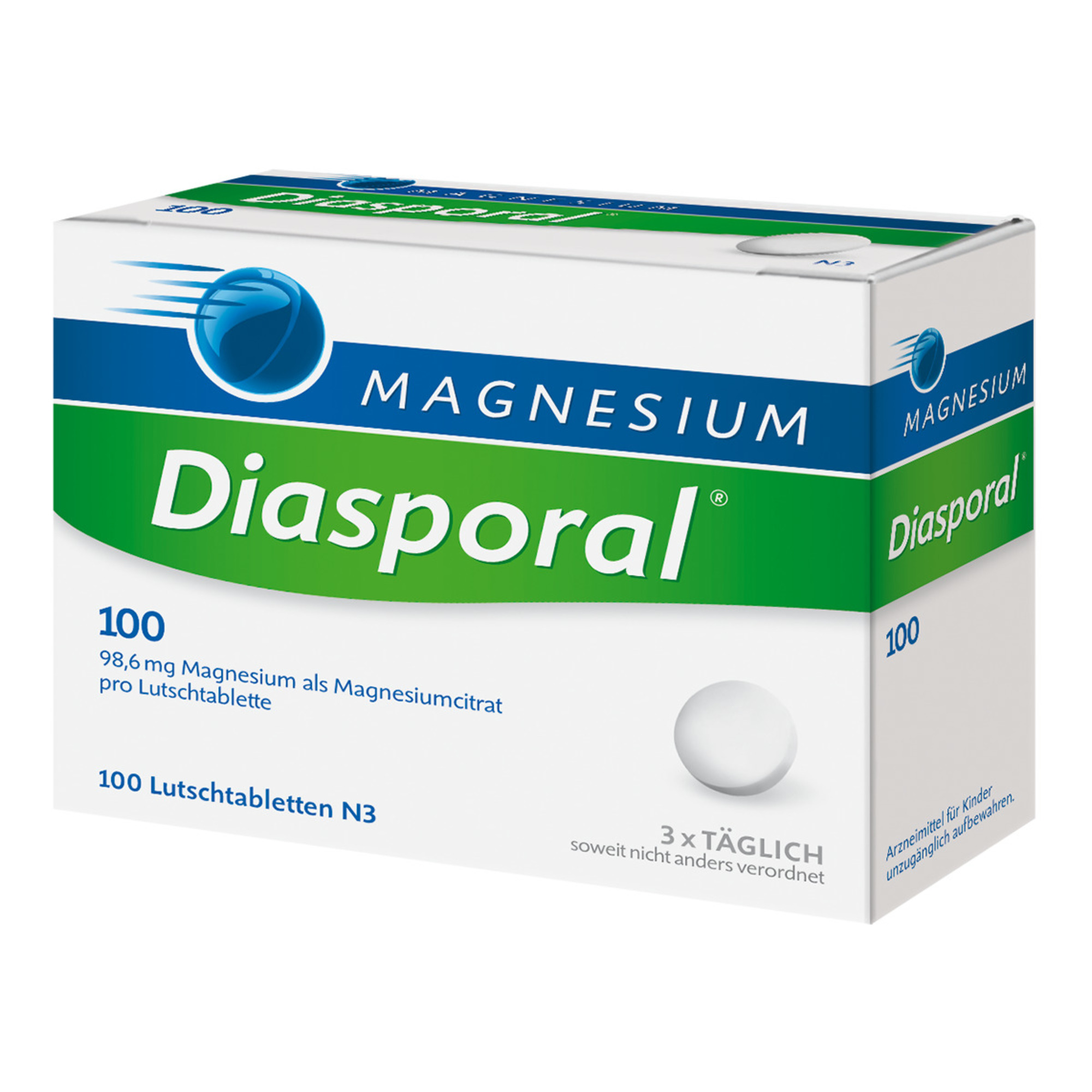 MAGNESIUM DIASPORAL 100 Lutschtabletten Abbildung für MAGNESIUM DIASPORAL 100 Lutschtabletten
