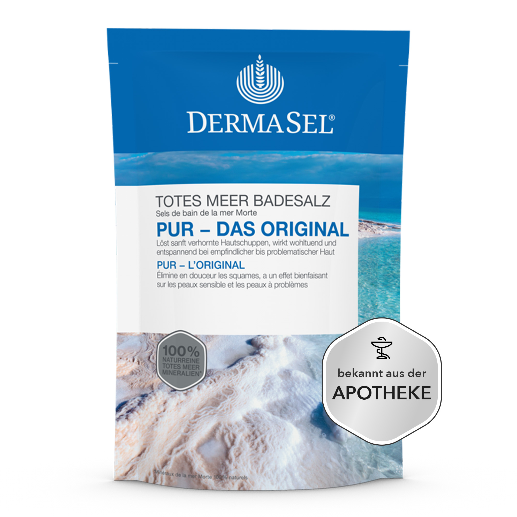 DERMASEL Totes Meer Badesalz Pur Abbildung für DERMASEL Totes Meer Badesalz Pur