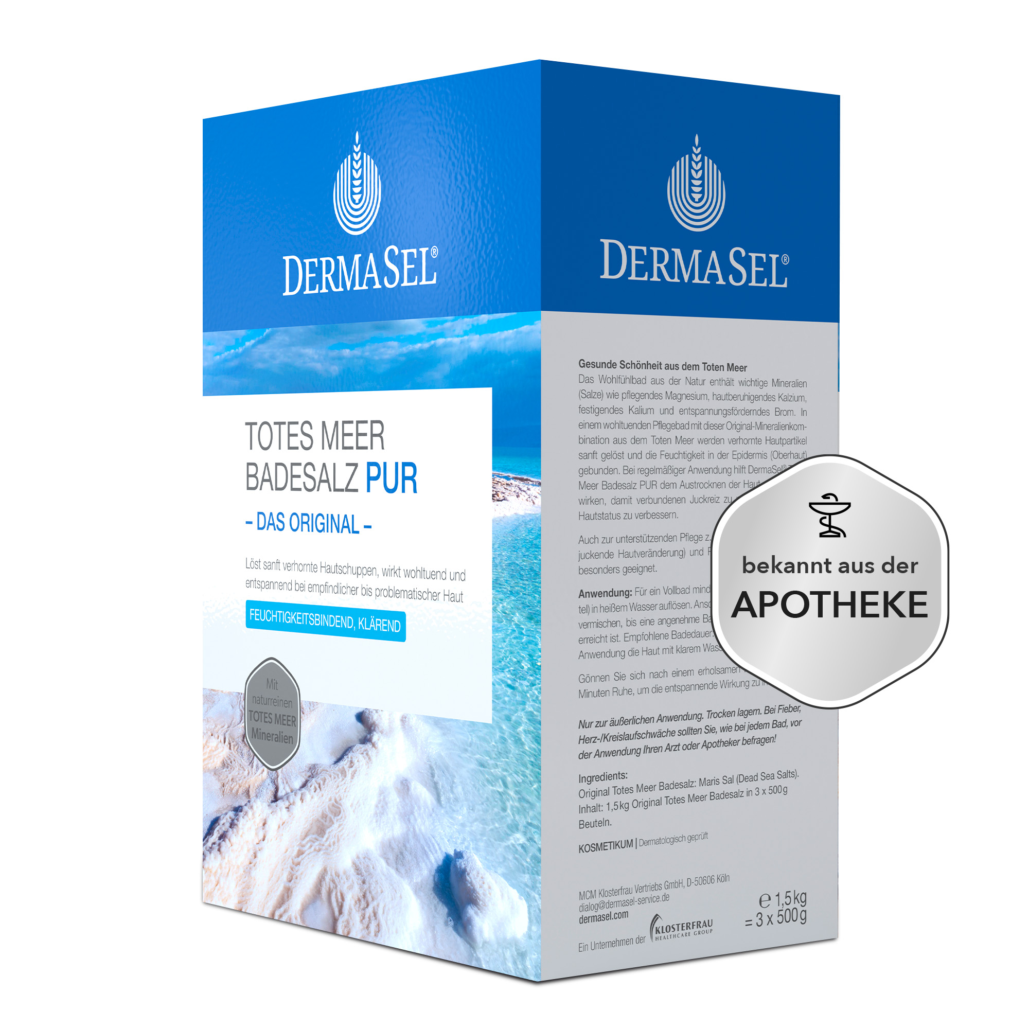 DERMASEL Totes Meer Badesalz Pur Abbildung für DERMASEL Totes Meer Badesalz Pur