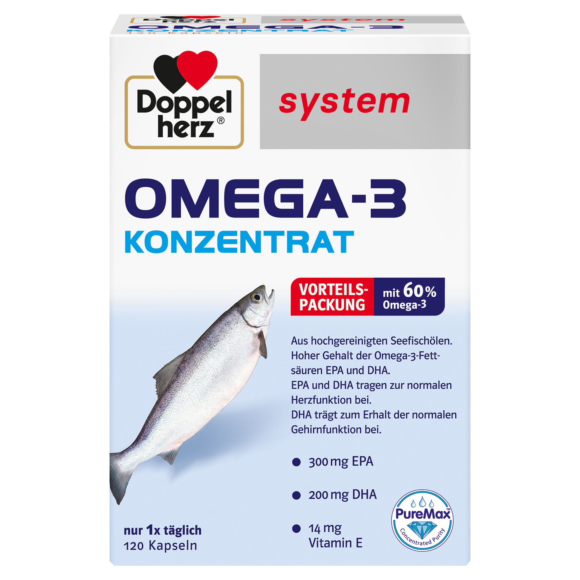 DOPPELHERZ Omega-3 Konzentrat system Kapseln Abbildung für DOPPELHERZ Omega-3 Konzentrat system Kapseln