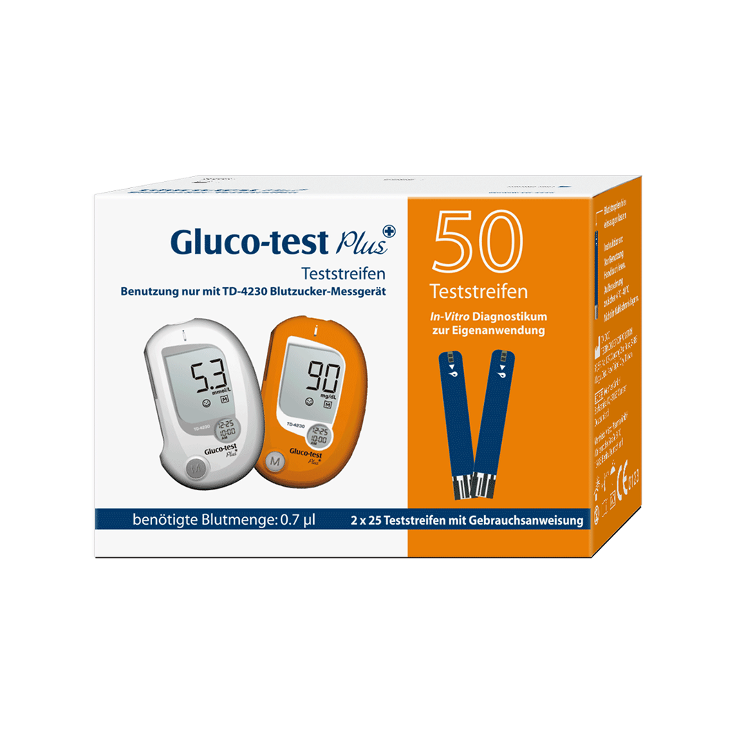 GLUCO TEST Plus Blutzuckerteststreifen Abbildung für GLUCO TEST Plus Blutzuckerteststreifen