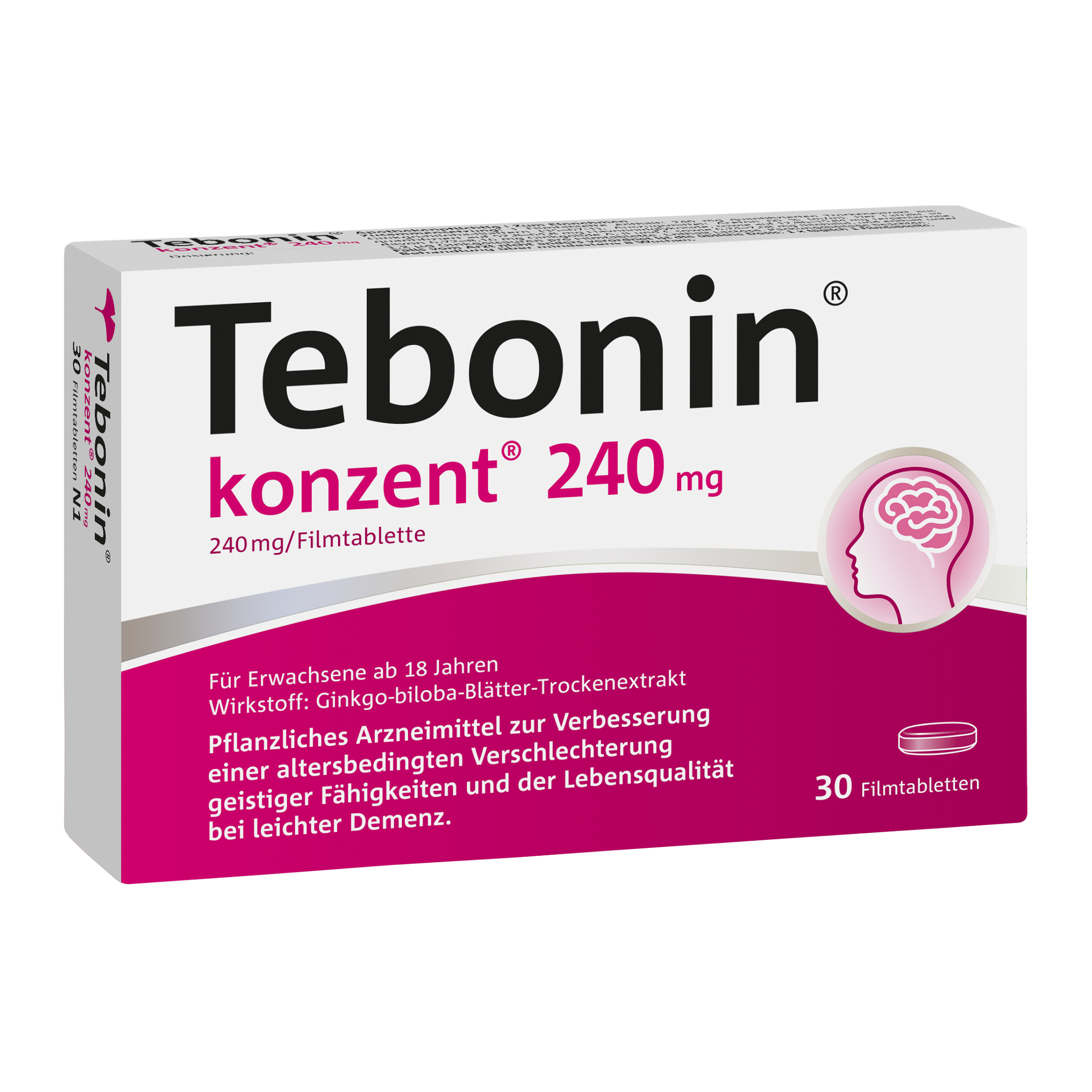 TEBONIN konzent 240 mg Filmtabletten Abbildung für TEBONIN konzent 240 mg Filmtabletten