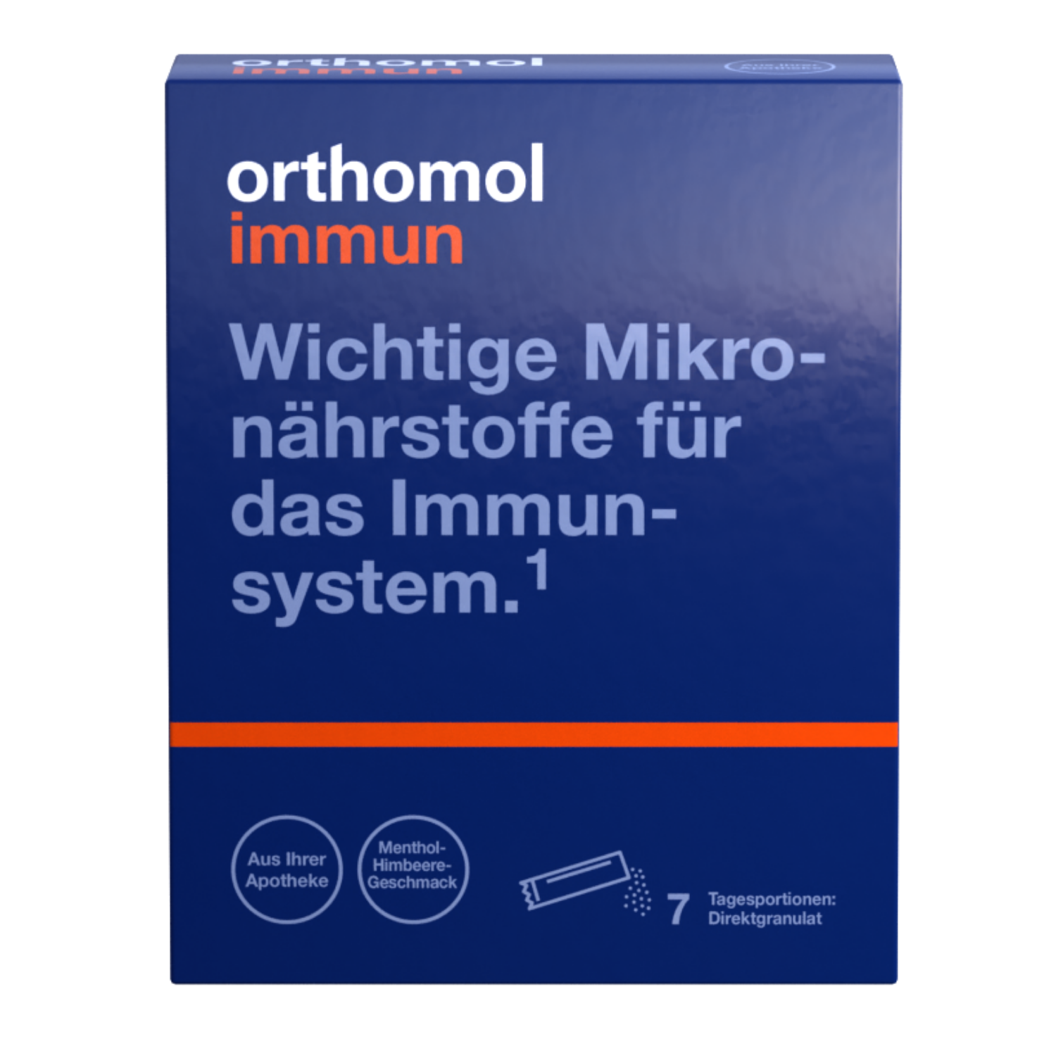 ORTHOMOL Immun Direktgranulat Himbeer/Menthol 7 Tagesportionen Abbildung für ORTHOMOL Immun Direktgranulat Himbeer/Menthol 7 Tagesportionen