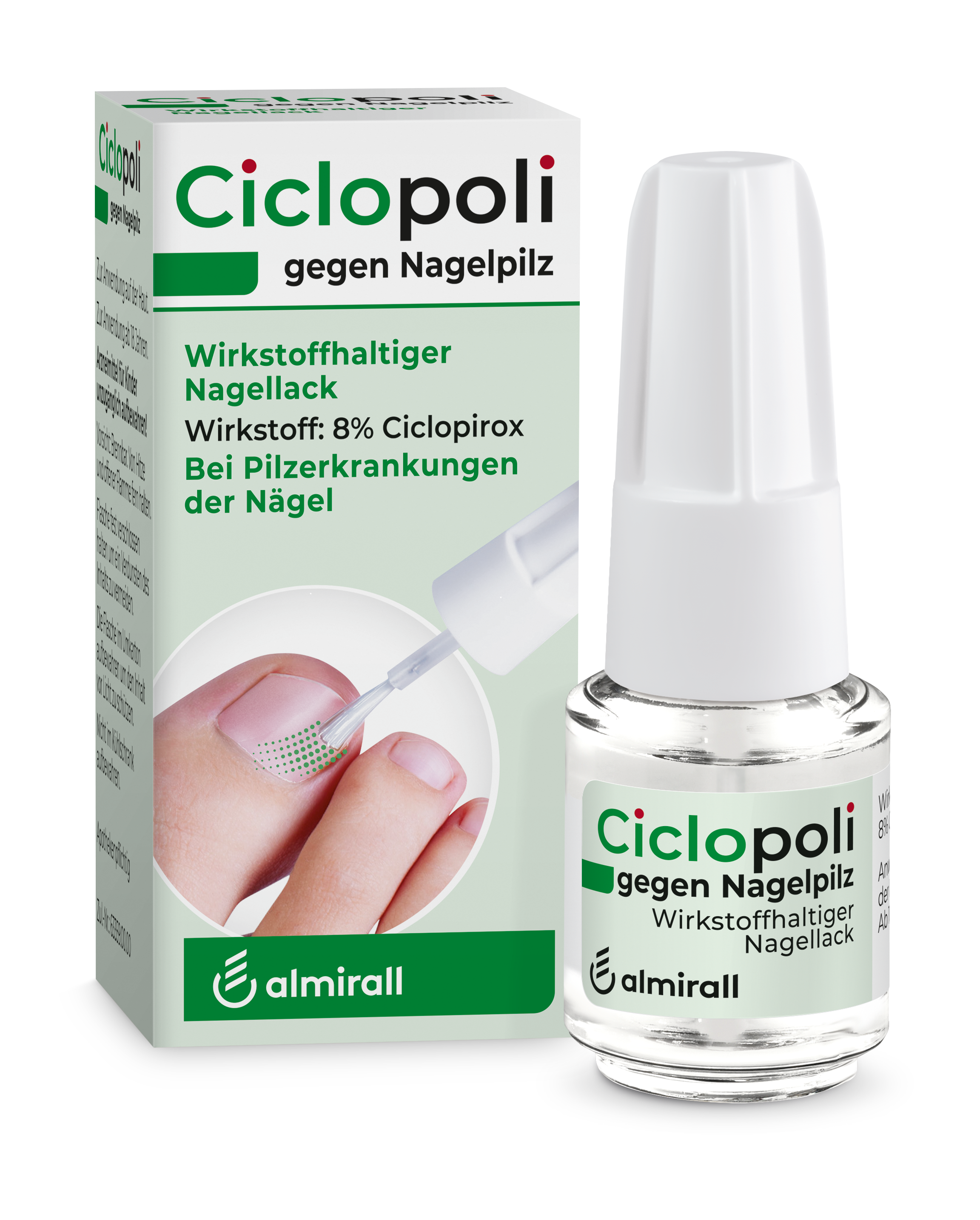 CICLOPOLI gegen Nagelpilz wirkstoffhalt.Nagellack Abbildung für CICLOPOLI gegen Nagelpilz wirkstoffhalt.Nagellack