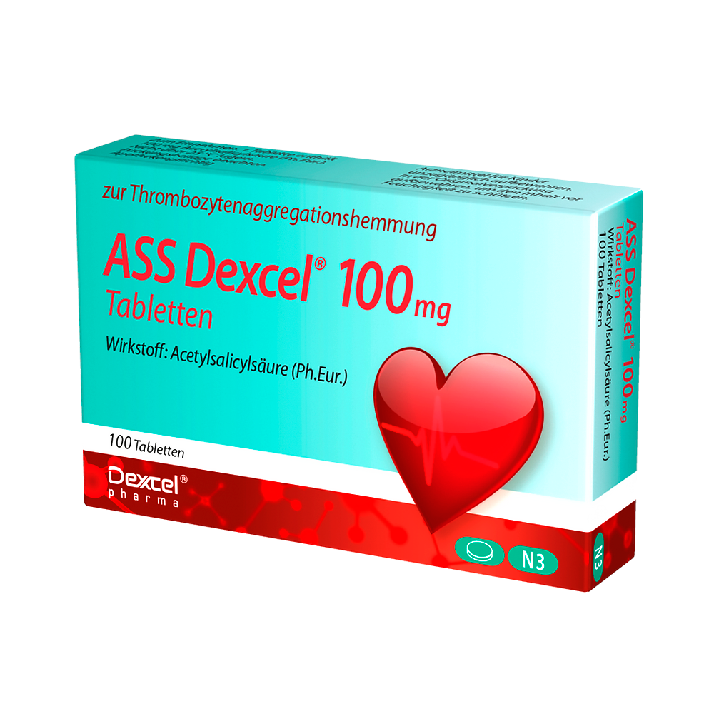 ASS Dexcel 100 mg Tabletten Abbildung für ASS Dexcel 100 mg Tabletten