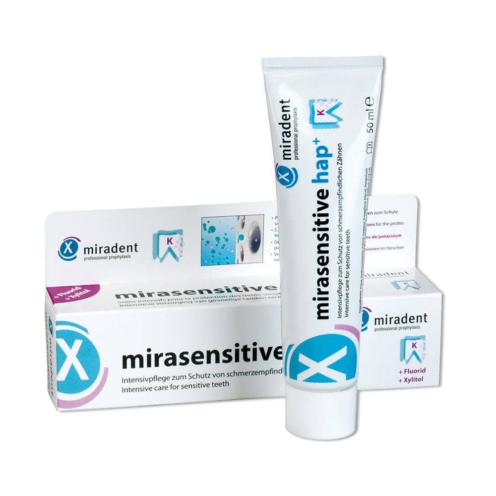 MIRADENT Zahncreme mirasensitive hap+ Abbildung für MIRADENT Zahncreme mirasensitive hap+