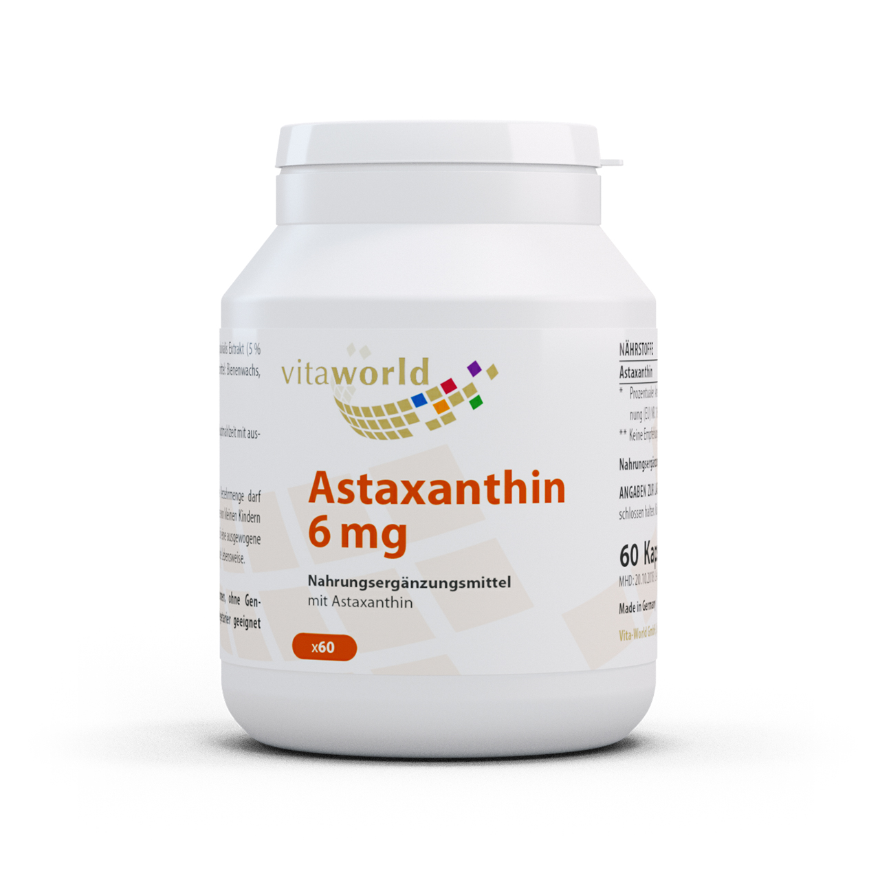 ASTAXANTHIN 6 mg Kapseln Abbildung für ASTAXANTHIN 6 mg Kapseln