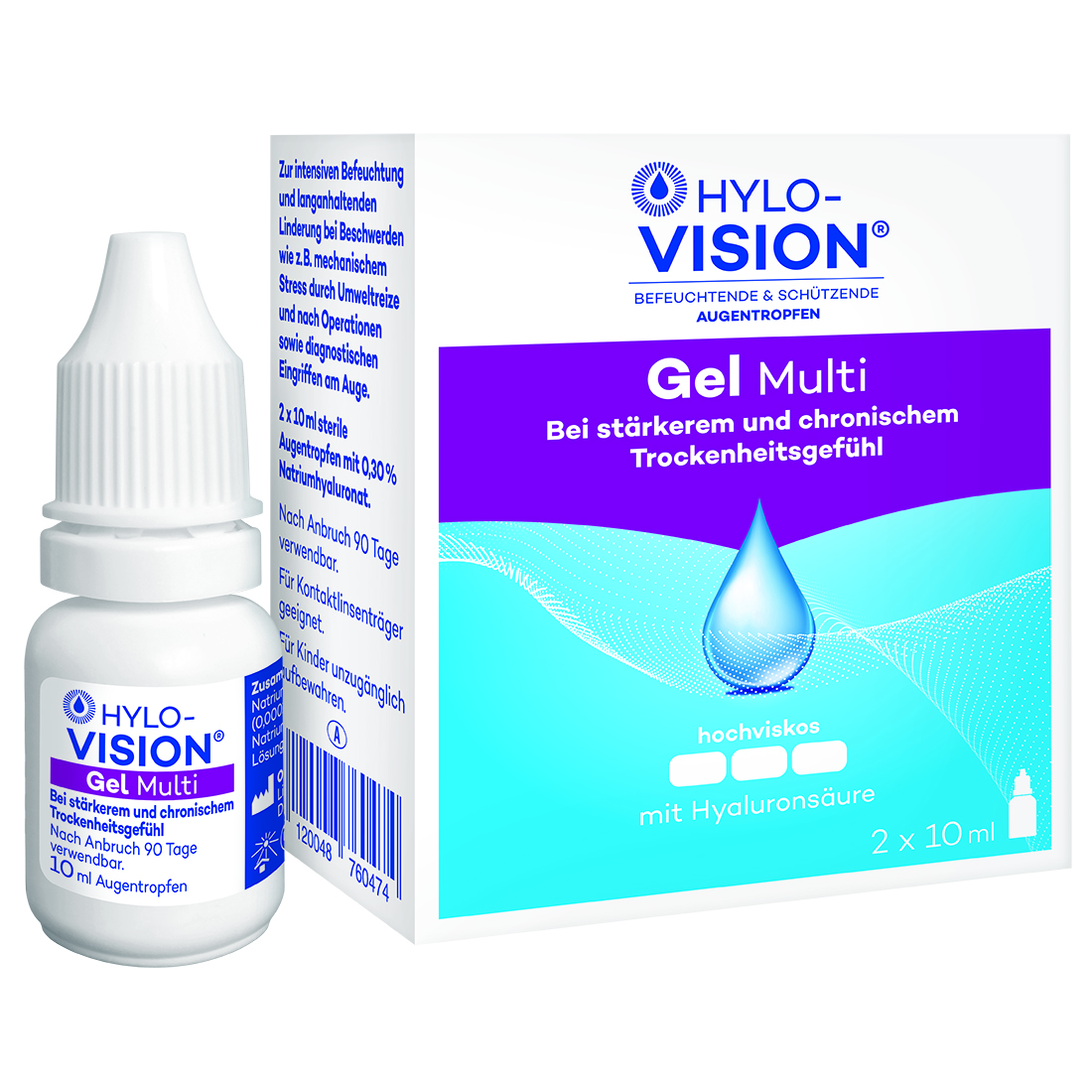 HYLO-VISION Gel multi Augentropfen Abbildung für HYLO-VISION Gel multi Augentropfen