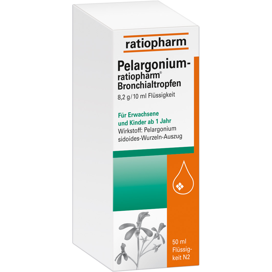 PELARGONIUM-RATIOPHARM Bronchialtropfen Abbildung für PELARGONIUM-RATIOPHARM Bronchialtropfen