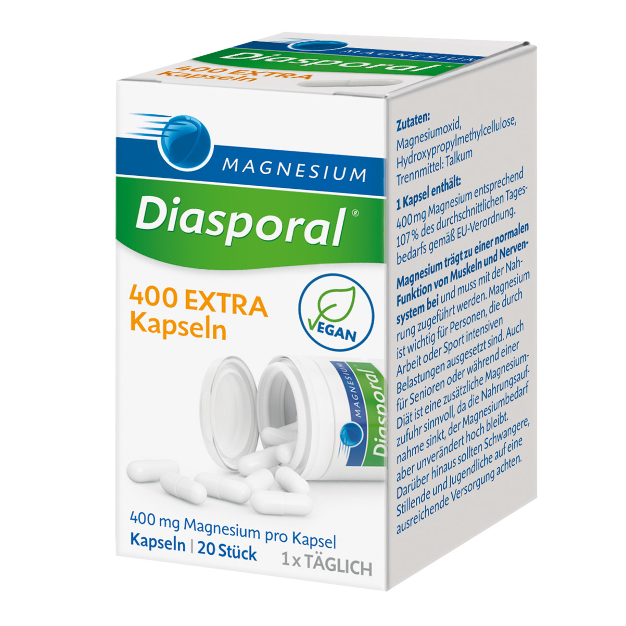MAGNESIUM DIASPORAL 400 Extra Kapseln Abbildung für MAGNESIUM DIASPORAL 400 Extra Kapseln