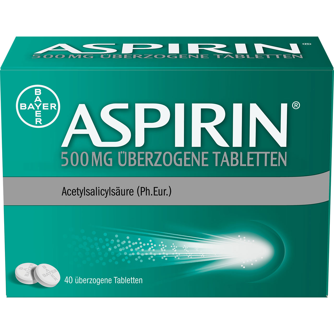 ASPIRIN 500 mg überzogene Tabletten Abbildung für ASPIRIN 500 mg überzogene Tabletten