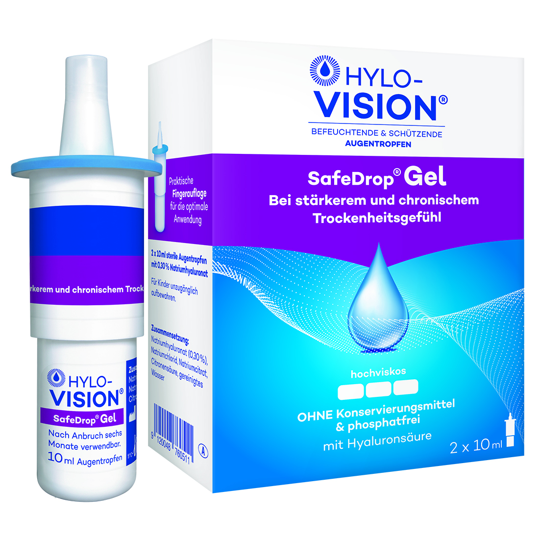 HYLO-VISION SafeDrop Gel Augentropfen Abbildung für HYLO-VISION SafeDrop Gel Augentropfen