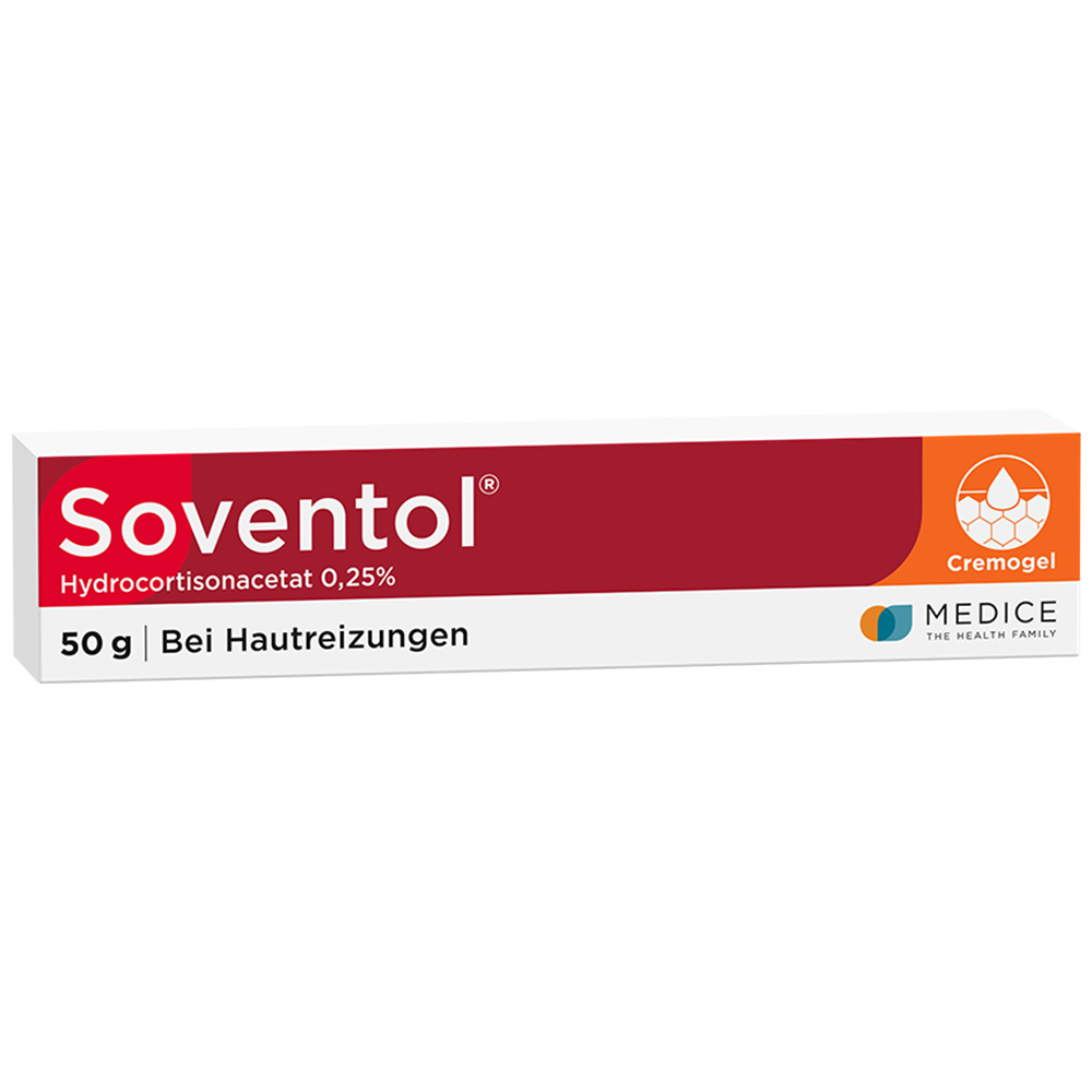 SOVENTOL Hydrocortisonacetat 0,25% Creme Abbildung für SOVENTOL Hydrocortisonacetat 0,25% Creme