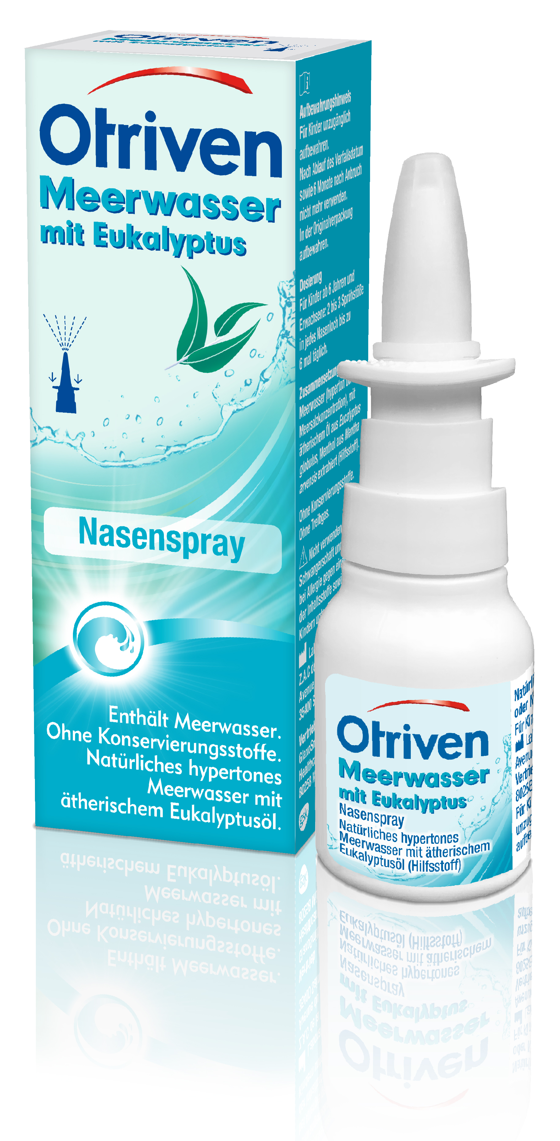 OTRIVEN Meerwasser mit Eukalyptus Nasenspray Abbildung für OTRIVEN Meerwasser mit Eukalyptus Nasenspray