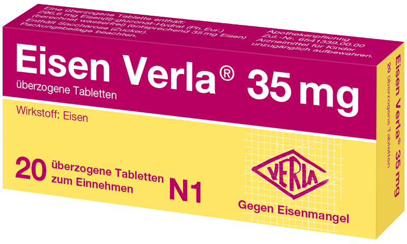 Eisen Verla® 35 mg Abbildung für Eisen Verla® 35 mg