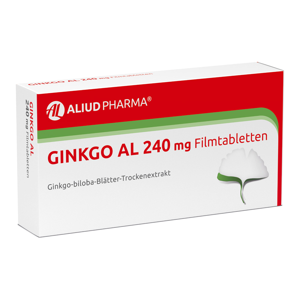 Ginkgo AL 240 mg Filmtabletten bei altersbedingten Gedächtniseinbußen mit leichter Demenz Abbildung für Ginkgo AL 240 mg Filmtabletten bei altersbedingten Gedächtniseinbußen mit leichter Demenz