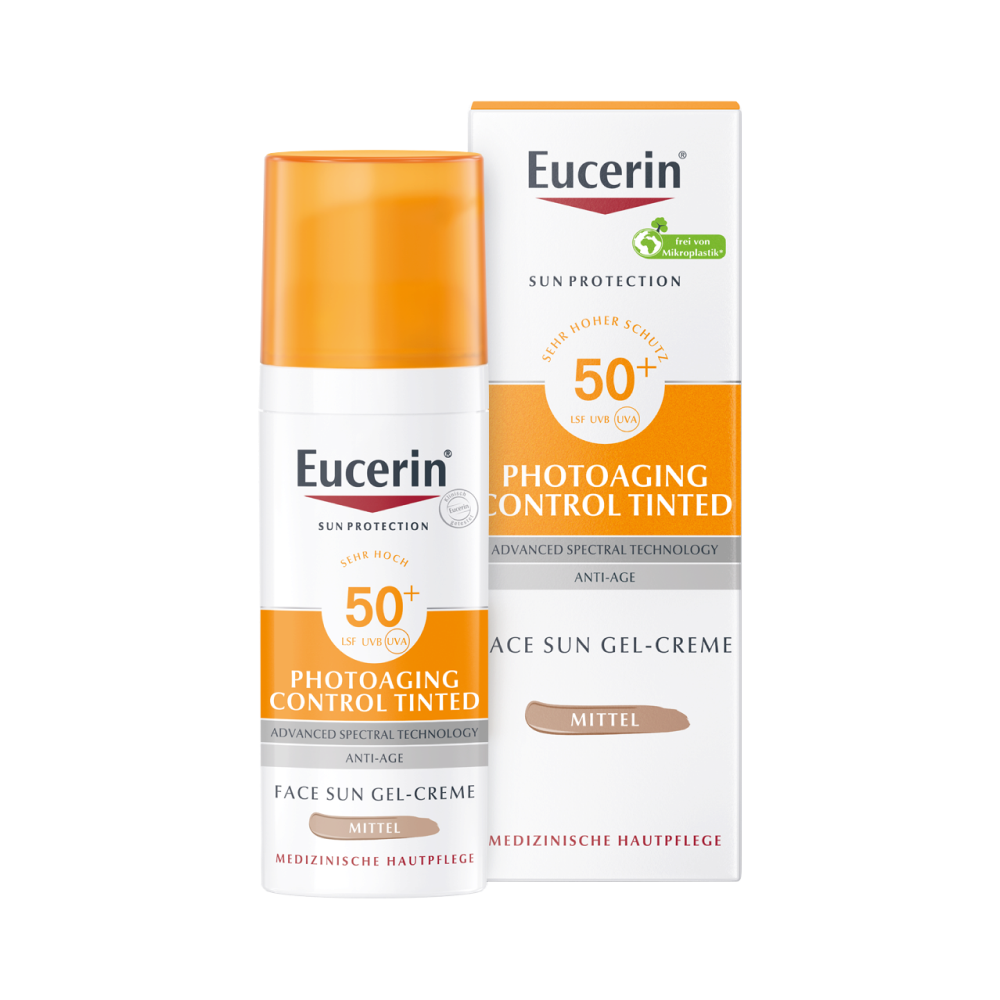EUCERIN Sun CC Creme getönt mittel LSF 50+ Abbildung für EUCERIN Sun CC Creme getönt mittel LSF 50+