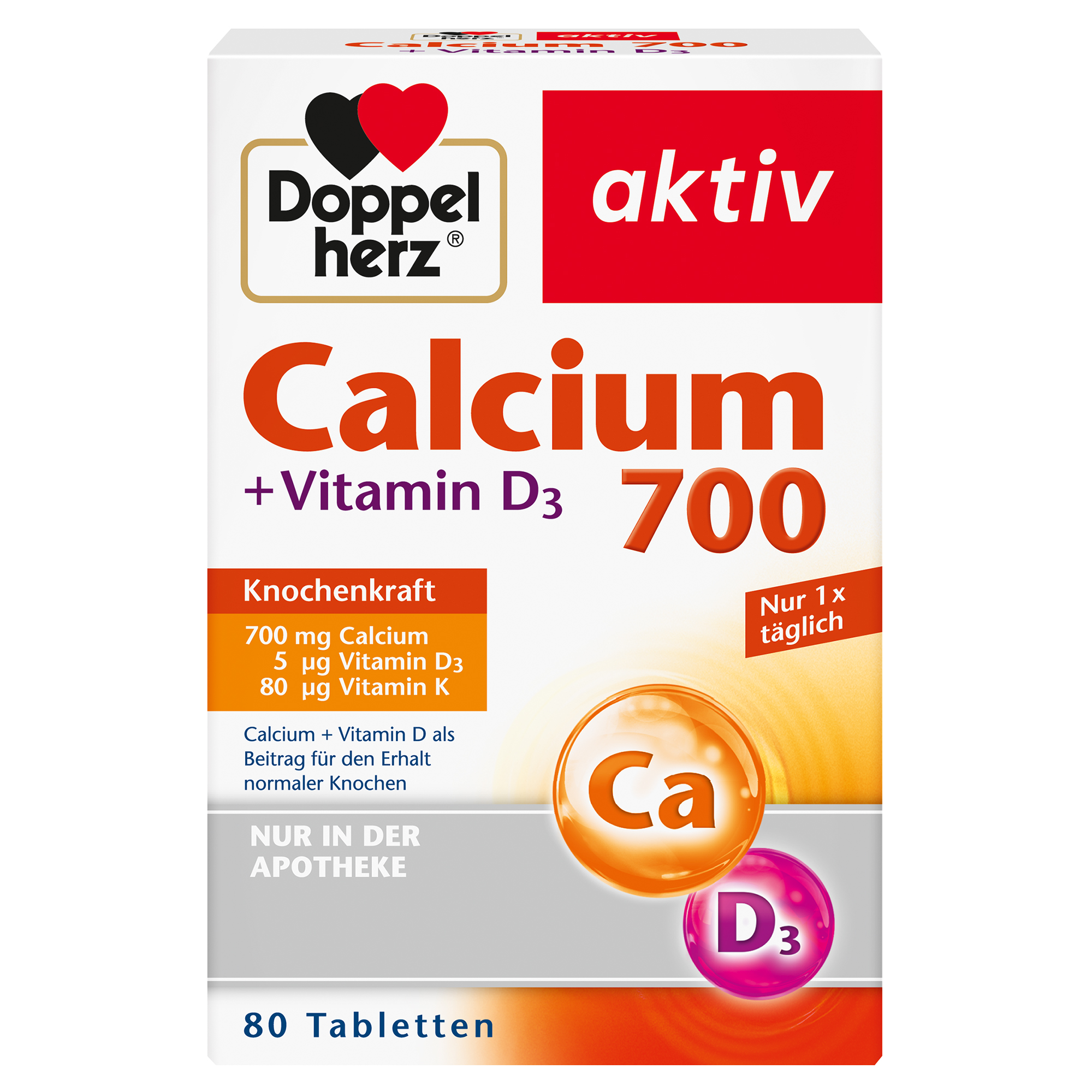 DOPPELHERZ Calcium 700+Vitamin D3 Tabletten Abbildung für DOPPELHERZ Calcium 700+Vitamin D3 Tabletten
