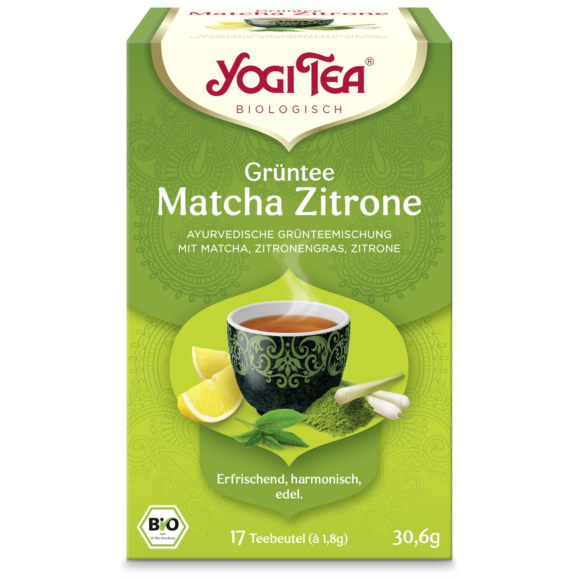 YOGI TEA Grüntee Matcha Zitrone Filterbeutel BIO Abbildung für YOGI TEA Grüntee Matcha Zitrone Filterbeutel BIO