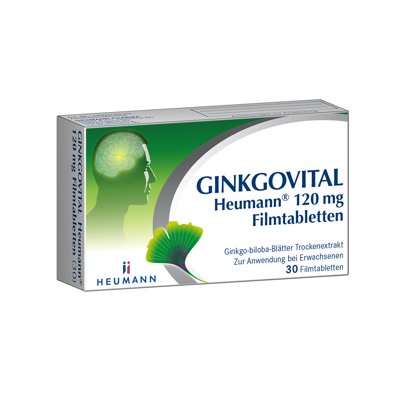 GINKGOVITAL Heumann 120 mg Filmtabletten Abbildung für GINKGOVITAL Heumann 120 mg Filmtabletten
