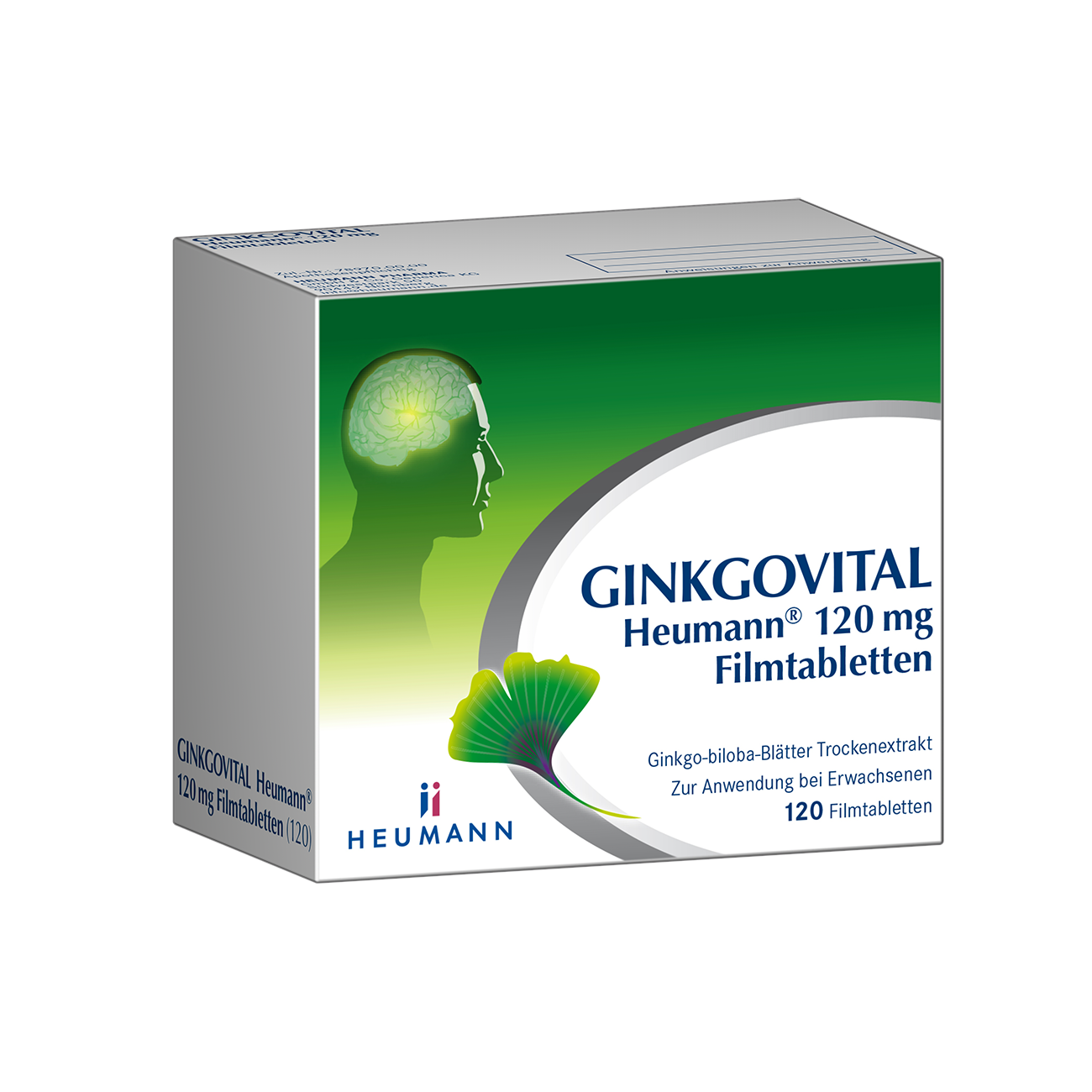 GINKGOVITAL Heumann 120 mg Filmtabletten Abbildung für GINKGOVITAL Heumann 120 mg Filmtabletten