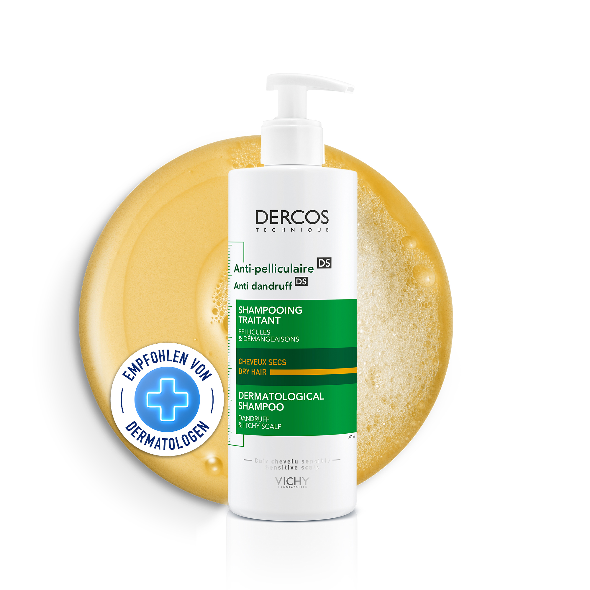 VICHY DERCOS Anti-Schuppen Shampoo trock.Kopfhaut Abbildung für VICHY DERCOS Anti-Schuppen Shampoo trock.Kopfhaut