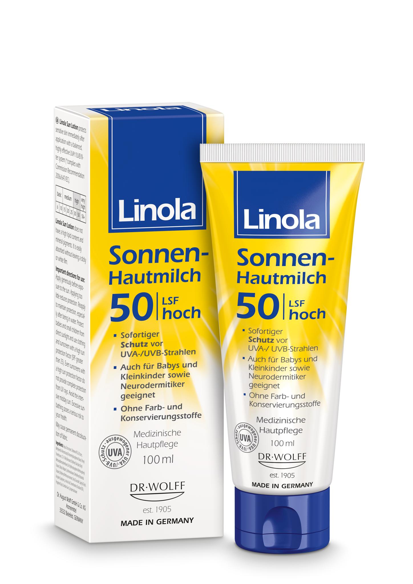 LINOLA Sonnen-Hautmilch LSF 50 Abbildung für LINOLA Sonnen-Hautmilch LSF 50