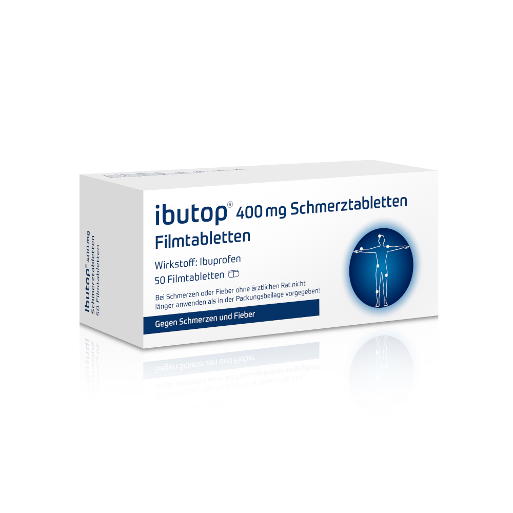 Ibutop® Schmerztabletten 400 mg Abbildung für Ibutop® Schmerztabletten 400 mg