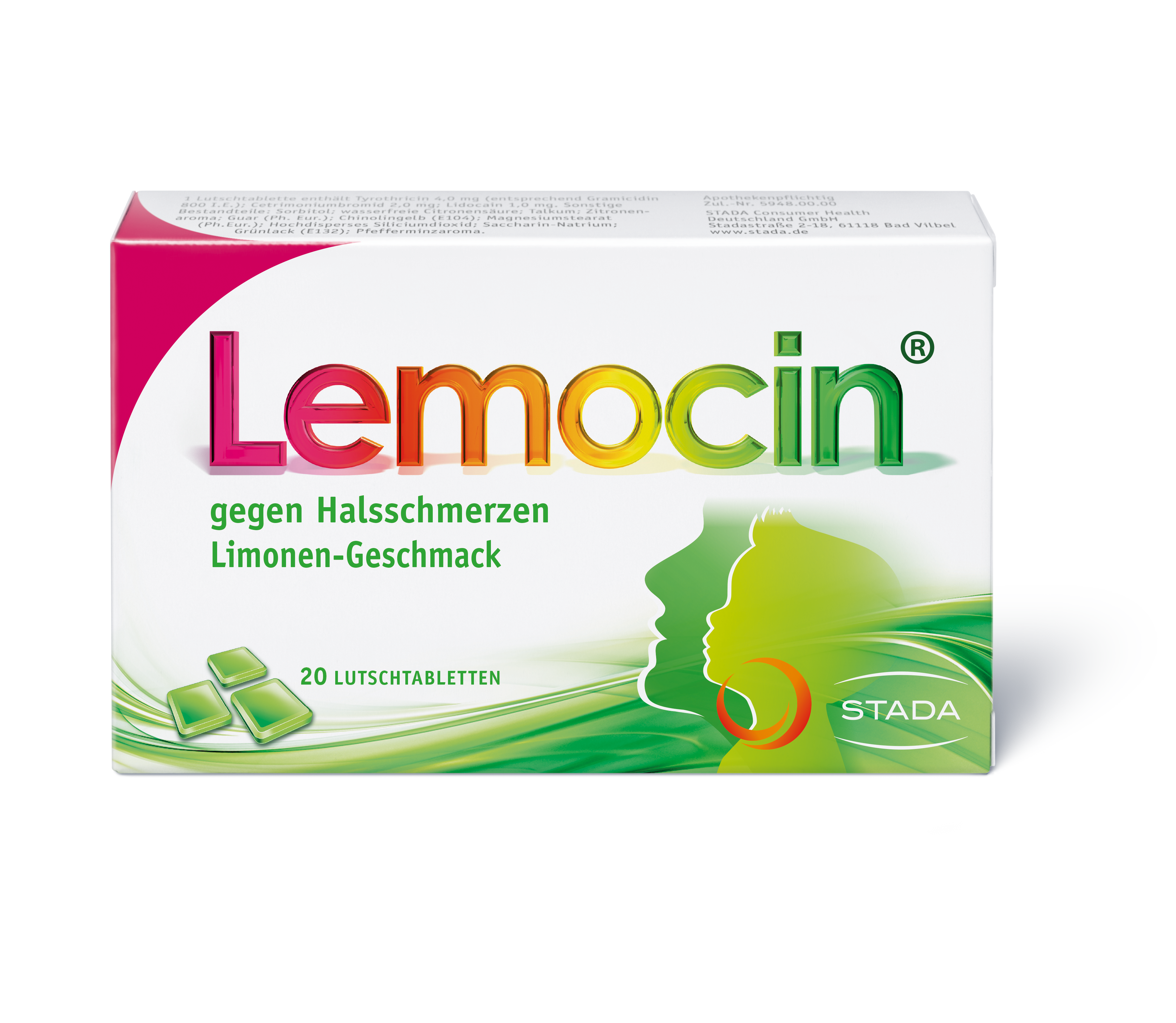 LEMOCIN gegen Halsschmerzen Lutschtabletten Abbildung für LEMOCIN gegen Halsschmerzen Lutschtabletten
