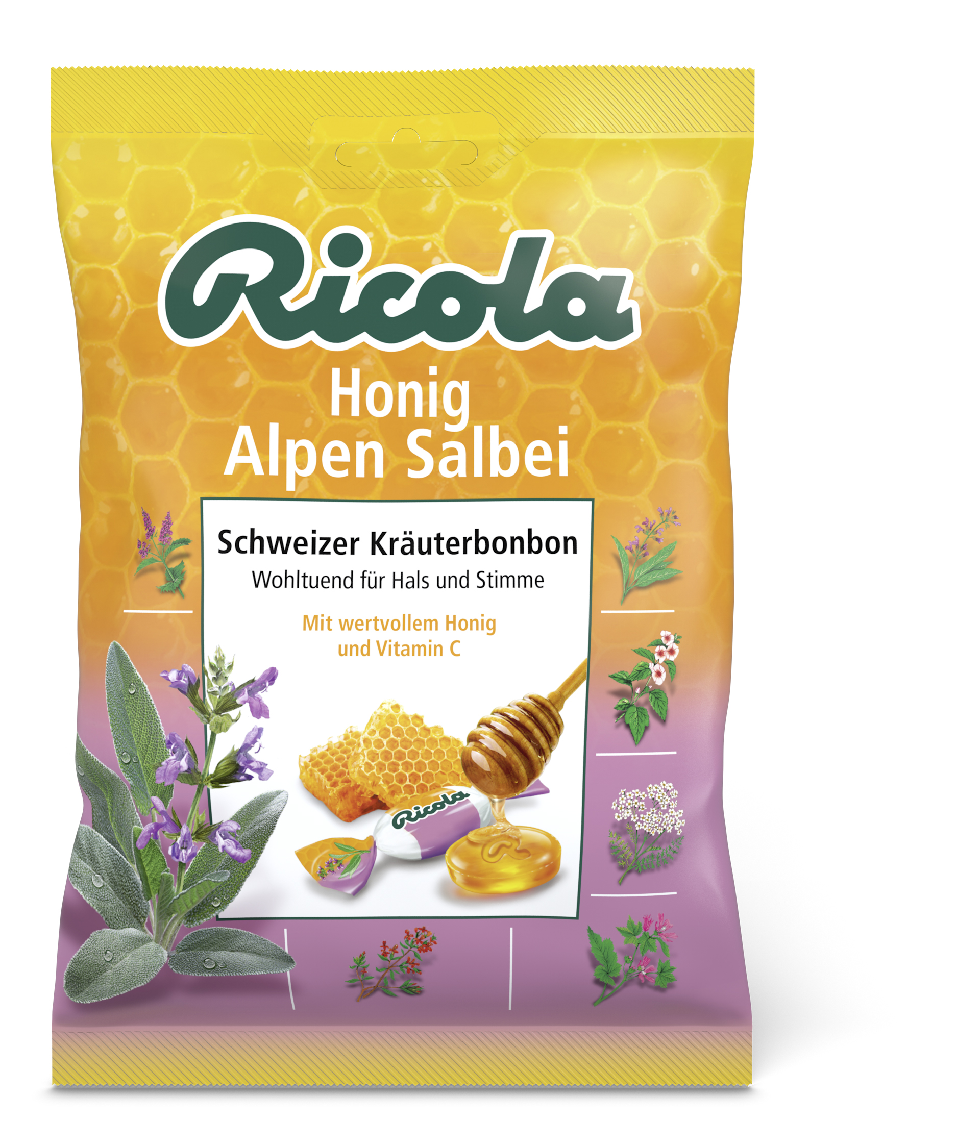 RICOLA m.Z.Beutel Honig Alpen Salbei Bonbons Abbildung für RICOLA m.Z.Beutel Honig Alpen Salbei Bonbons