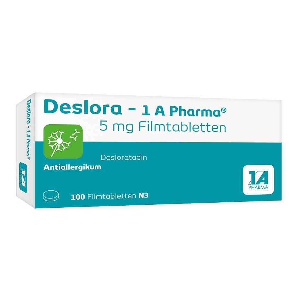 DESLORA-1A Pharma 5 mg Filmtabletten Abbildung für DESLORA-1A Pharma 5 mg Filmtabletten