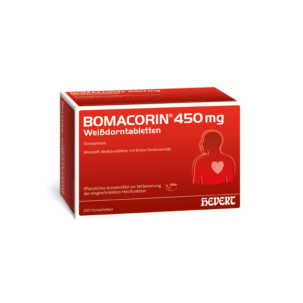 BOMACORIN 450 mg Weißdorntabletten Abbildung für BOMACORIN 450 mg Weißdorntabletten