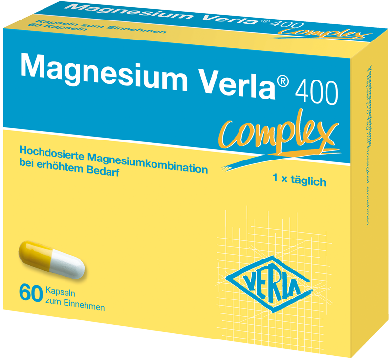 Magnesium Verla® 400 Kapseln Abbildung für Magnesium Verla® 400 Kapseln