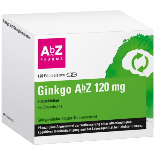 GINKGO AbZ 120 mg Filmtabletten Abbildung für GINKGO AbZ 120 mg Filmtabletten