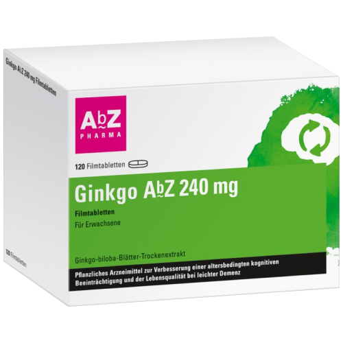 GINKGO AbZ 240 mg Filmtabletten Abbildung für GINKGO AbZ 240 mg Filmtabletten